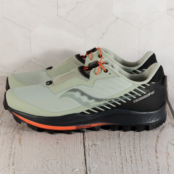 Saucony Men's Peregrine 11 St Trail Running Shoe, Tide/Black, Size 8 - Picture 5 of 14